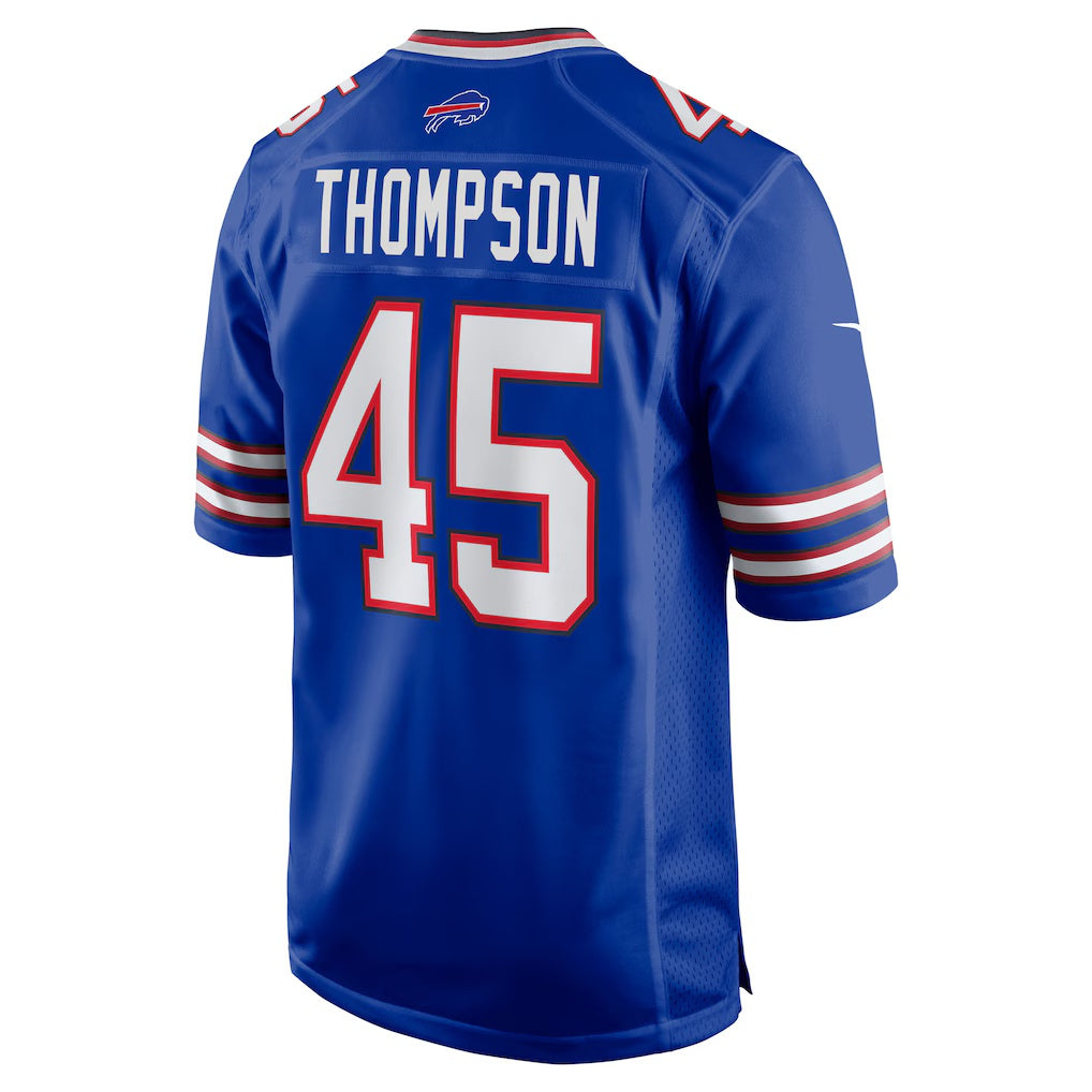 B.Bills #45 Shaq Thompson Royal HeidiMiller Team Game Jersey