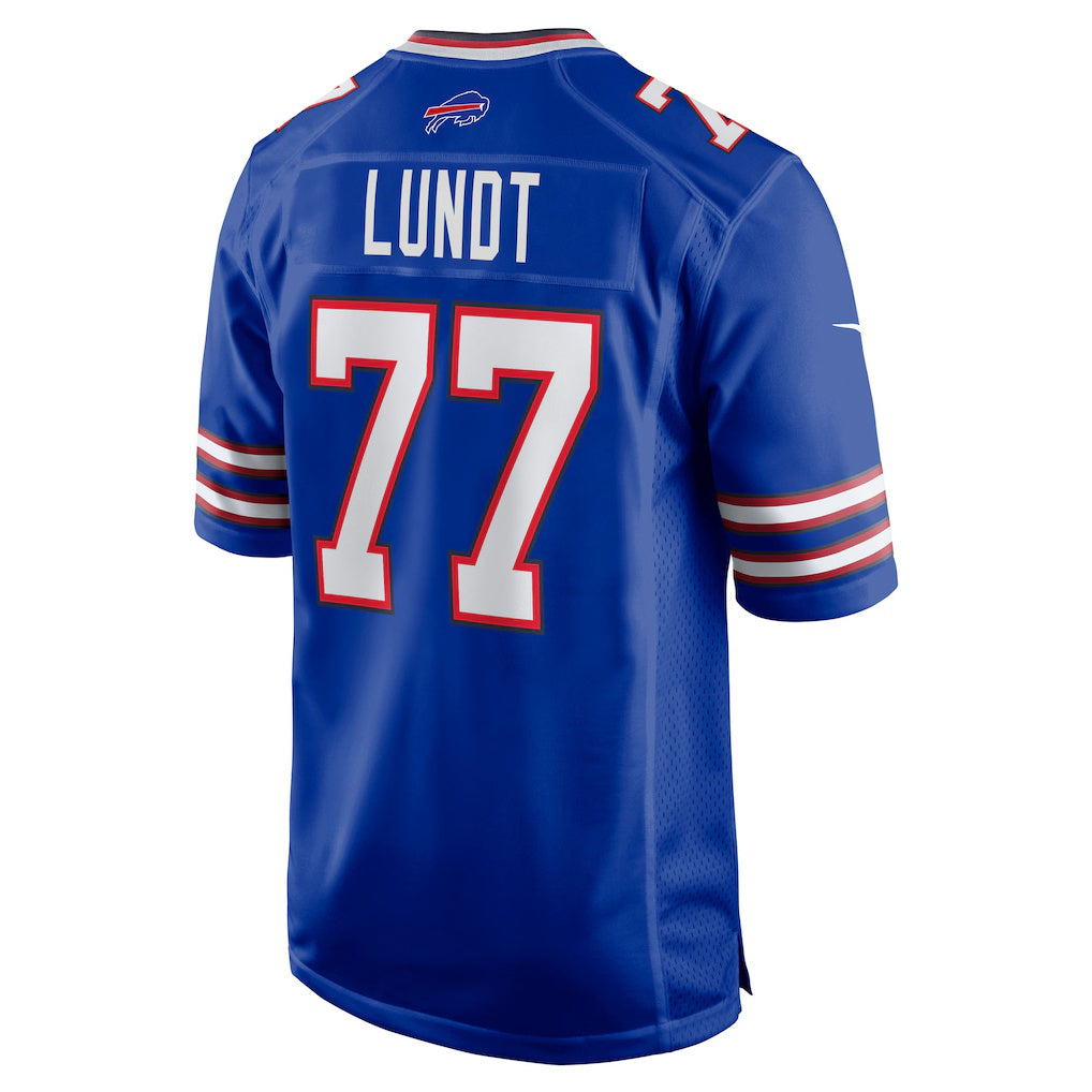 B.Bills #77 Chase Lundt Royal HeidiMiller Team Game Jersey
