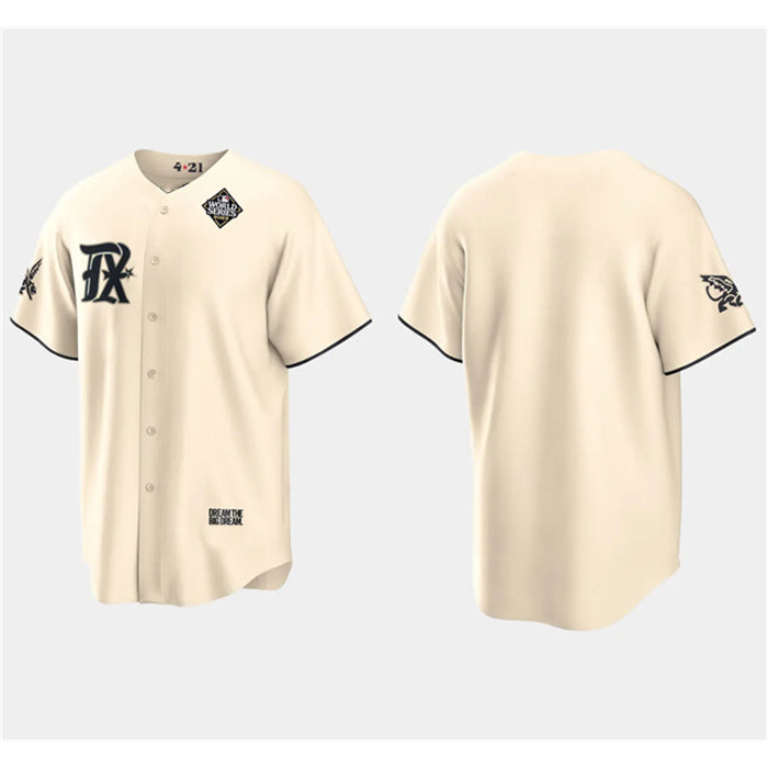 Texas Rangers Blank Cream HeidiMiller 2023 World Series City Connect Stitched Jersey