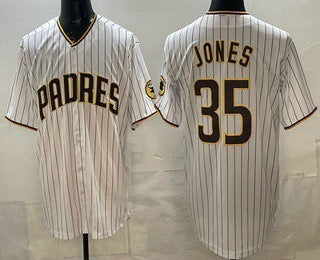 San Diego Padres #35 Randy Jones White HeidiMiller Cool Base Jersey