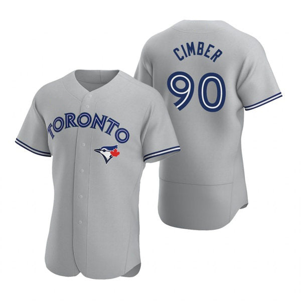 Toronto Blue Jays #90 Adam Cimber Gray HeidiMiller Road Flex Base Player Jersey