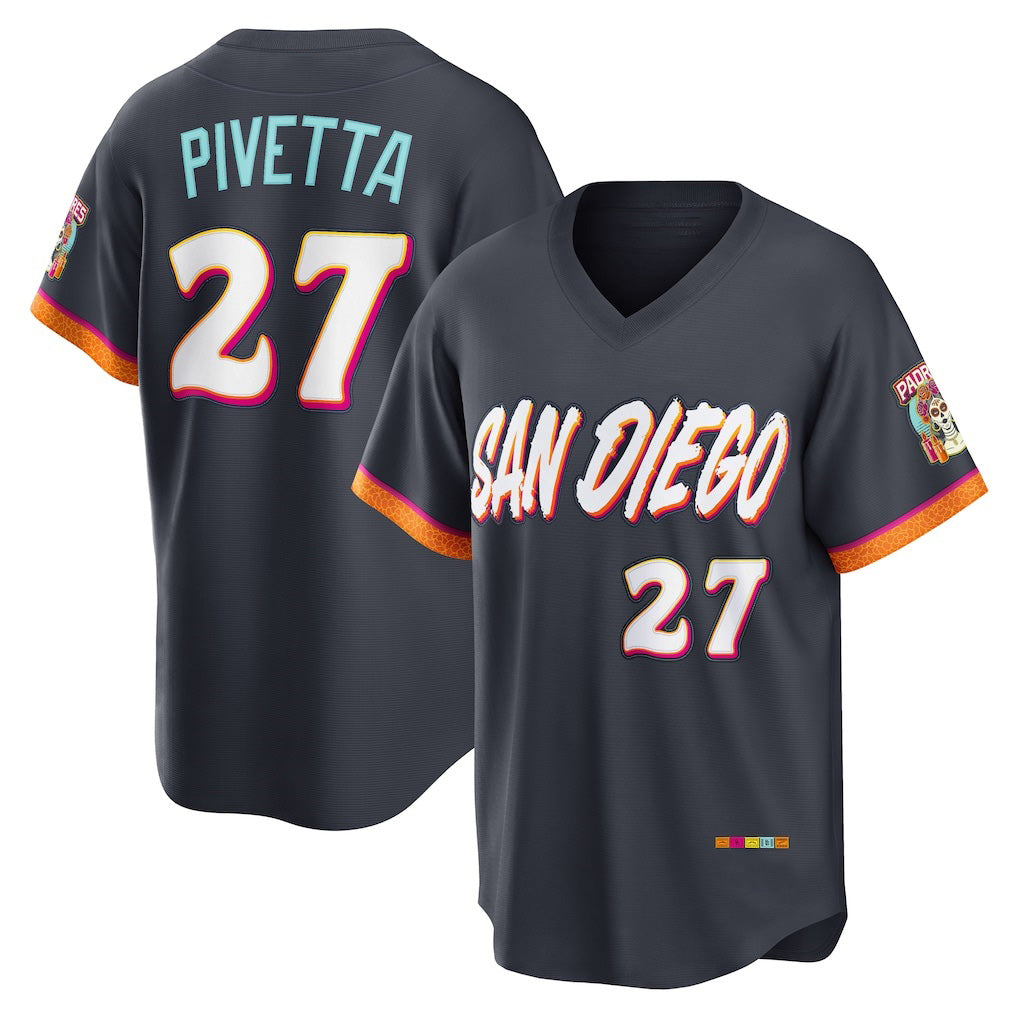 San Diego Padres #27 Nick Pivetta Obsidian HeidiMiller 2026 City Connect Stadium Jersey