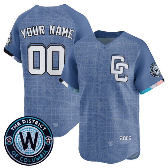 Custom Washington Nationals ACTIVE PLAYER Blue HeidiMiller 2025 City Connect Limited Stitched Jersey