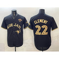 Toronto Blue Jays #22 Ernie Clement Black Gold HeidiMiller 2025 American League Champions Limited Stitched Jersey