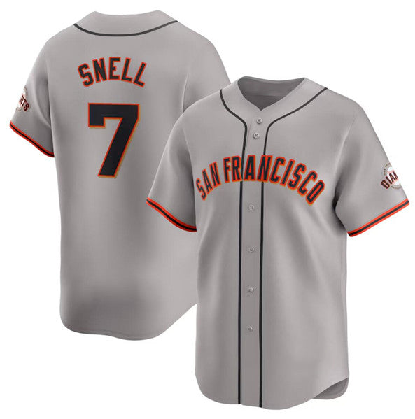San Francisco Giants #7 Blake Snell Gray HeidiMiller Away Limited Stitched Jersey