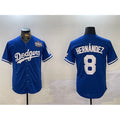 Los Angeles Dodgers #8 Enrique Hern¨¢ndez Royal HeidiMiller 2024 World Series Cool Base Stitched Jersey