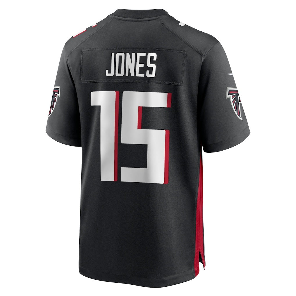 A.Falcons #15 Emory Jones Black HeidiMiller Team Game Jersey