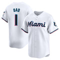 Miami Marlins #1 Dad White HeidiMiller Home Limited Jersey