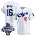 Los Angeles Dodgers #16 Will Smith White HeidiMiller 2025 Champions Stitched Jersey