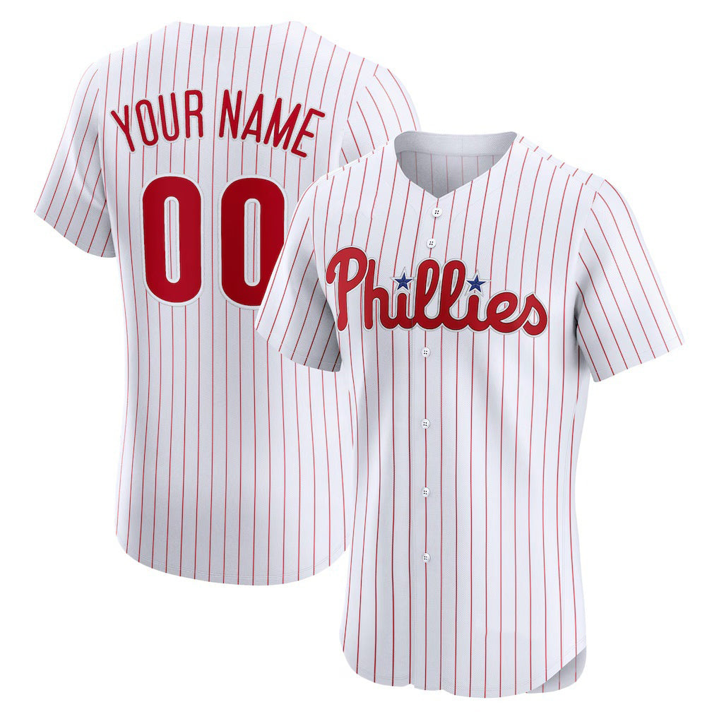 Custom Philadelphia Phillies White HeidiMiller Home Elite Jersey
