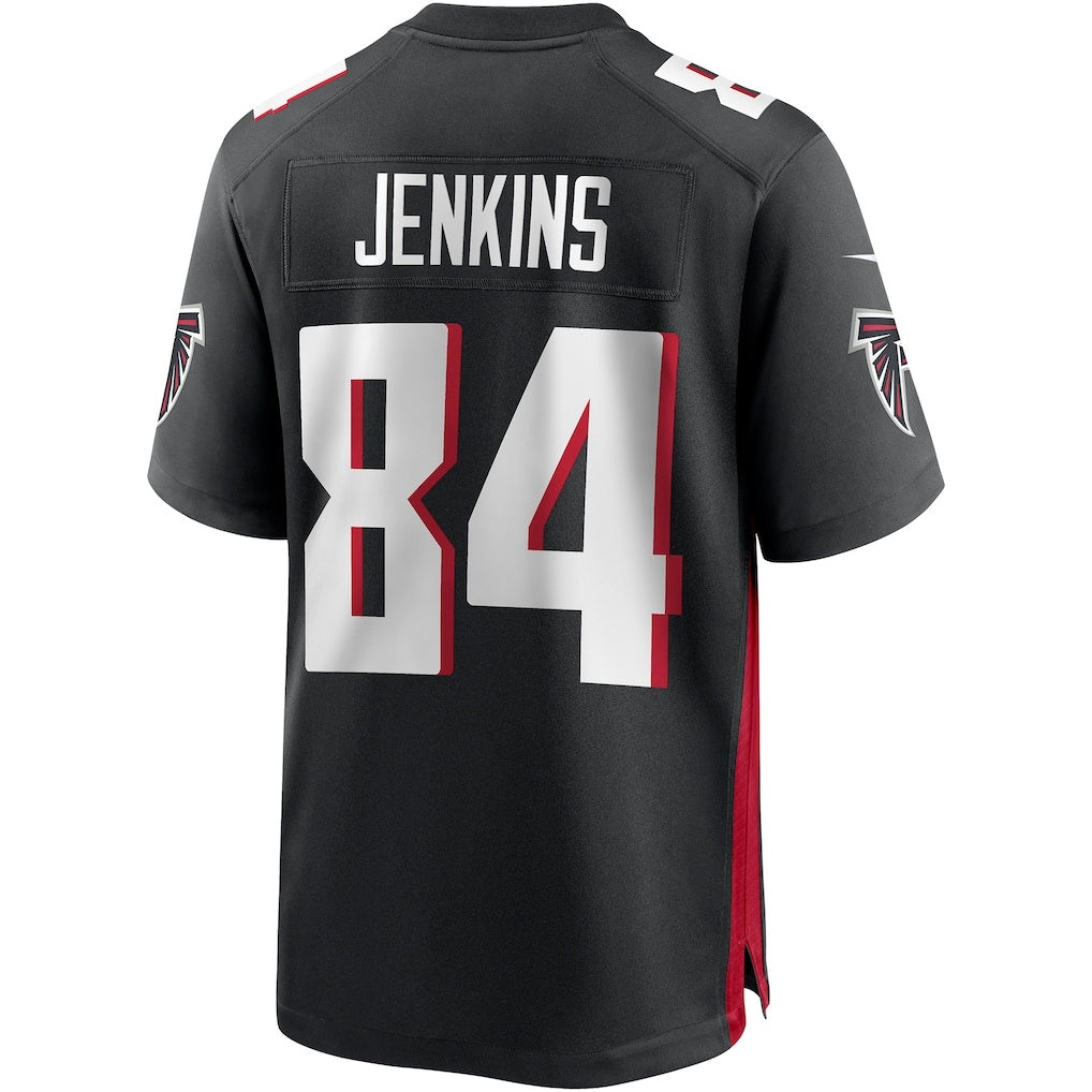 A.Falcons #84 Alfred Jenkins Black HeidiMiller Game Retired Player Jersey