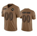 Custom B.Ravens Active Player 2023 Brown HeidiMiller Salute To Service Limited Stitched Jersey