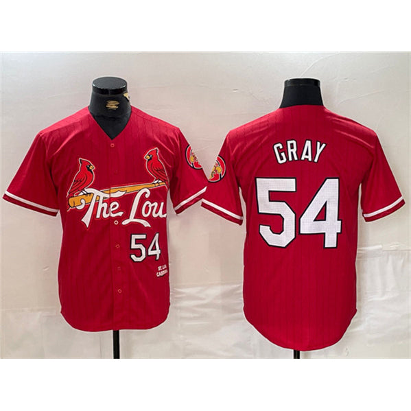 St. Louis Cardinals #54 Sonny Gray Red HeidiMiller 2024 City Connect Stitched Jersey