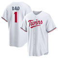 Minnesota Twins #1 Dad White HeidiMiller Home Replica Jersey