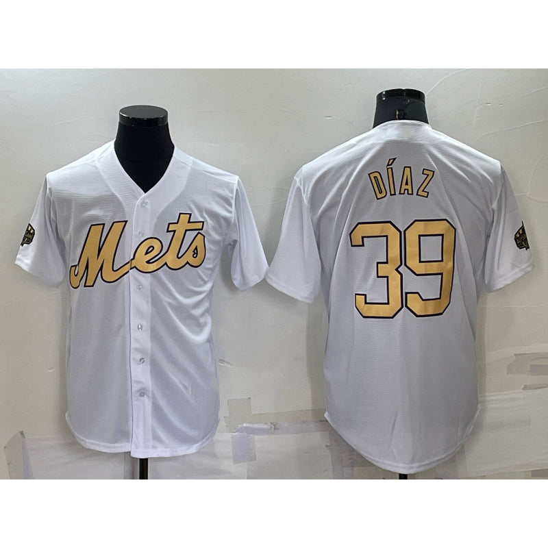 New York Mets #39 Edwin Diaz White HeidiMiller 2022 All Star Stitched Cool Base Jersey