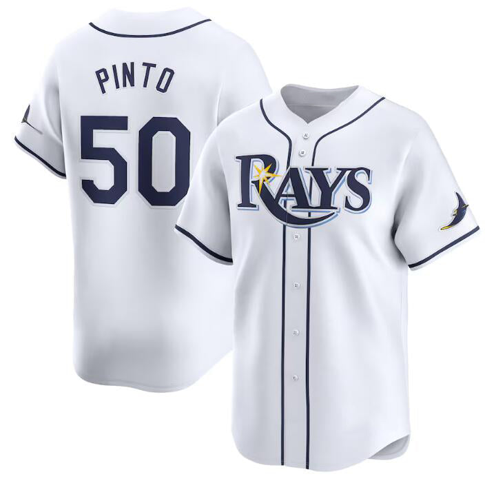 Tampa Bay Rays #50 Rene Pinto White HeidiMiller Home Limited Stitched Jersey