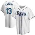 Tampa Bay Rays Replica #13 Manuel Margot White HeidiMiller Home Jersey