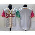 San Diego Padres Blank White HeidiMiller NEW 2023 City Connect Cool Base Stitched Jersey