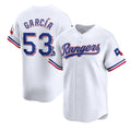 Texas Rangers #53 Adolis Garc¨ªa White HeidiMiller 2023 World Series Champions Stitched Jersey