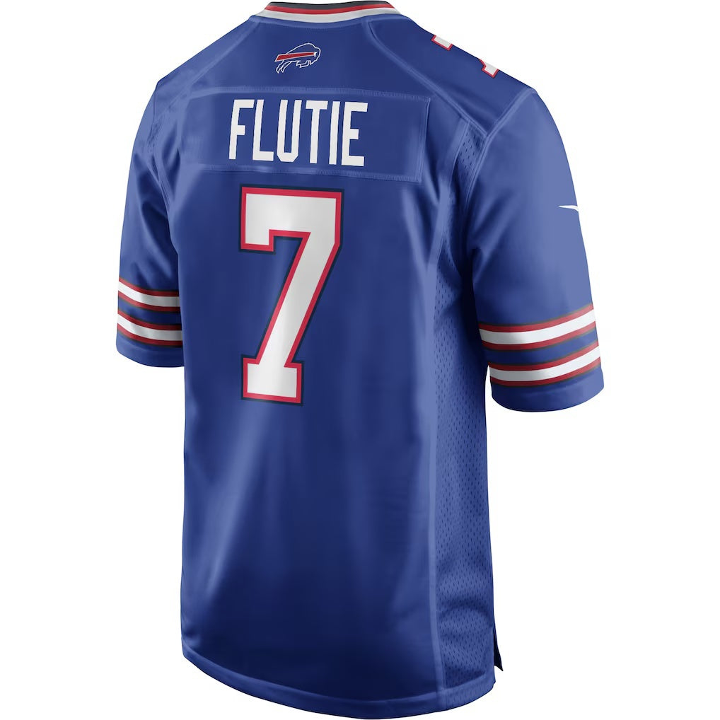 B.Bills #7 Doug Flutie Royal HeidiMiller Game Retired Player Jersey