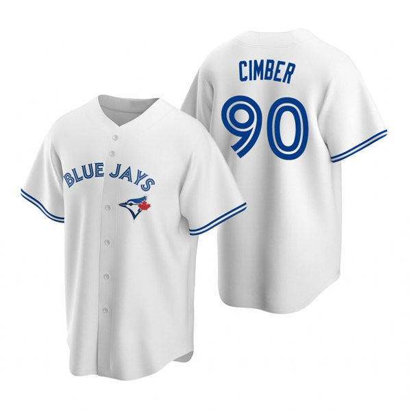 Toronto Blue Jays #90 Adam Cimber White HeidiMiller Home Cool Base Jersey