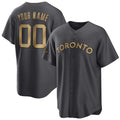 Custom Toronto Blue Jays Active Player Charcoal HeidiMiller 2022 All-Star Cool Base Stitched Jersey