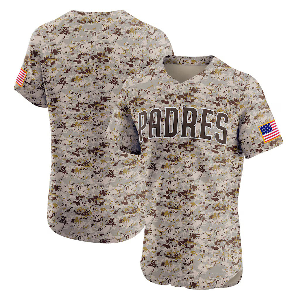 San Diego Padres Camo HeidiMiller Alternate Vapor Premier Elite Patch Jersey