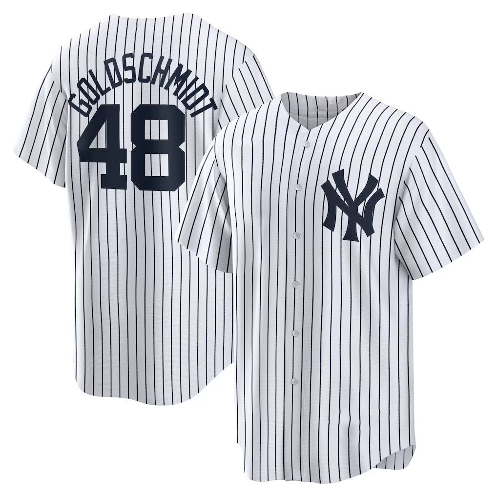 New York Yankees #48 Paul Goldschmidt White HeidiMiller Home Replica Jersey