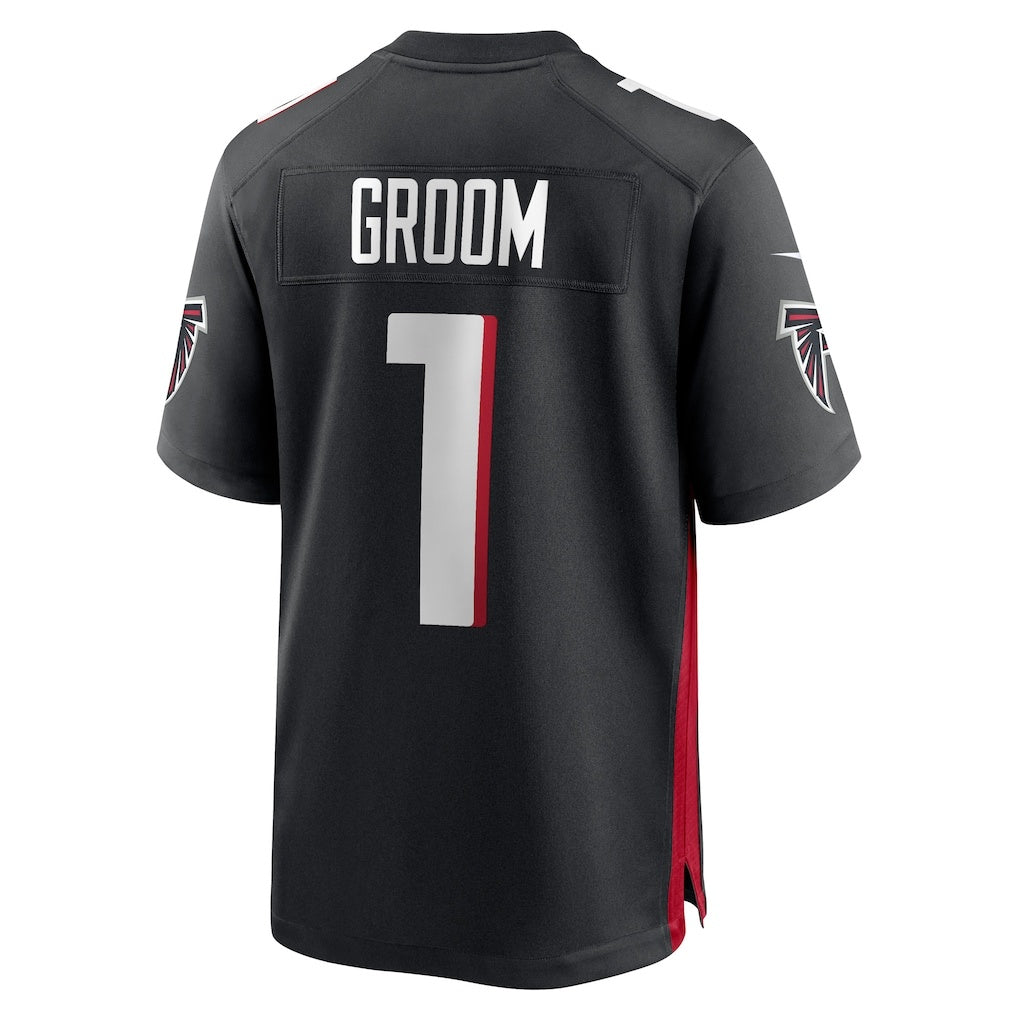 A.Falcons Number #1 Groom Black HeidiMiller Game Jersey