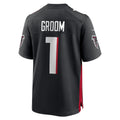 A.Falcons Number #1 Groom Black HeidiMiller Game Jersey