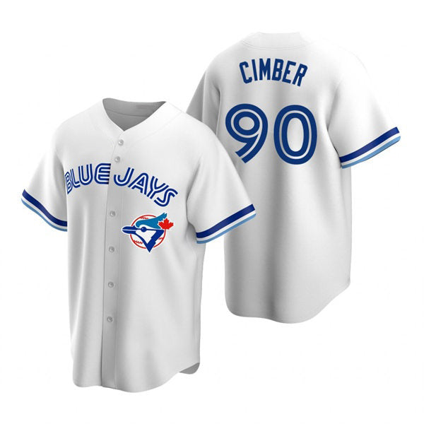 Toronto Blue Jays #90 Adam Cimber White HeidiMiller Cooperstown Collection Jersey