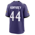 B.Ravens #44 Marlon Humphrey Purple HeidiMiller Team Game Jersey