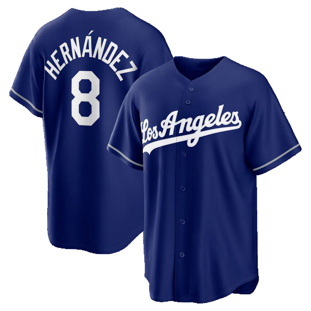 Los Angeles Dodgers #8 Enrique Hern¨¢ndez Royal HeidiMiller Alternate Replica Jersey
