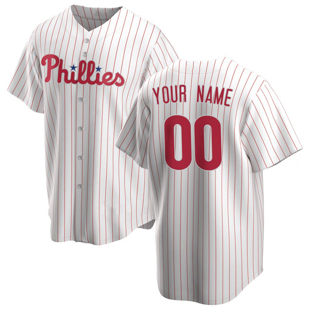 Custom Philadelphia Phillies White HeidiMiller Home Replica Jersey
