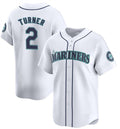 Seattle Mariners #2 Justin Turner White HeidiMiller 2024 Home Limited Stitched jersey