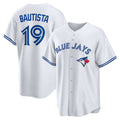 Toronto Blue Jays #19 Jose Bautista White HeidiMiller Home Retired Player Replica Jersey