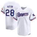 Texas Rangers #28 Jonah Heim White HeidiMiller Home Limited Player Jersey