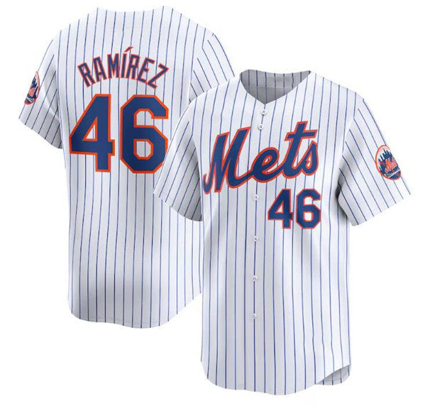 New York Mets #46 Yohan Ramirez White HeidiMiller 2024 Home Limited Stitched Jersey