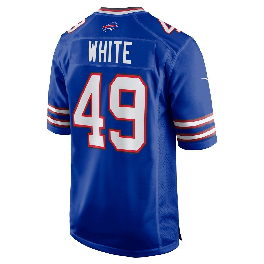 B.Bills #49 DaShaun White Royal HeidiMiller Team Game Jersey