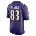 B.Ravens #83 LaJohntay Wester Purple HeidiMiller Team Game Jersey
