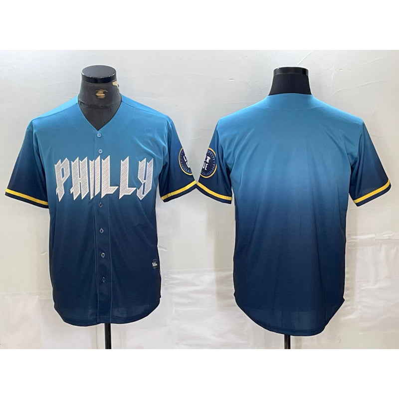 Philadelphia Phillies Blank Blue HeidiMiller 2024 City Connect Limited Stitched Jersey