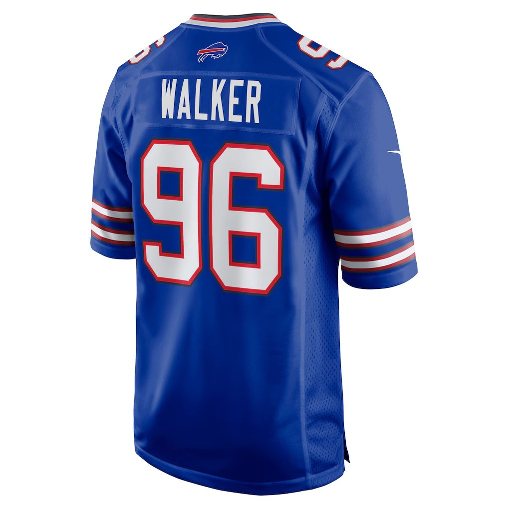 B.Bills #96 Deone Walker Royal HeidiMiller Team Game Jersey