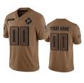 Custom A.Falcons Active Player 2023 Brown HeidiMiller Salute To Setvice Limited Stitched Jersey