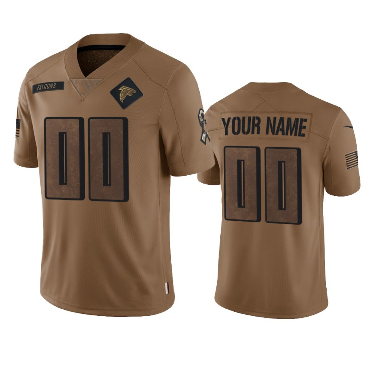 Custom A.Falcons Active Player 2023 Brown HeidiMiller Salute To Setvice Limited Stitched Jersey