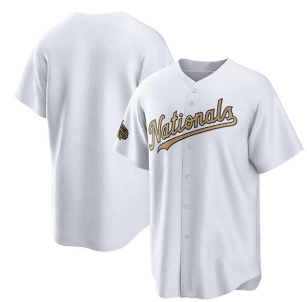 Washington Nationals Blank White HeidiMiller 2022 All-Star Cool Base Stitched Jersey