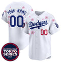 Custom Los Angeles Dodgers Active Player White HeidiMiller 2025 Tokyo Series Limited Stitched Jersey