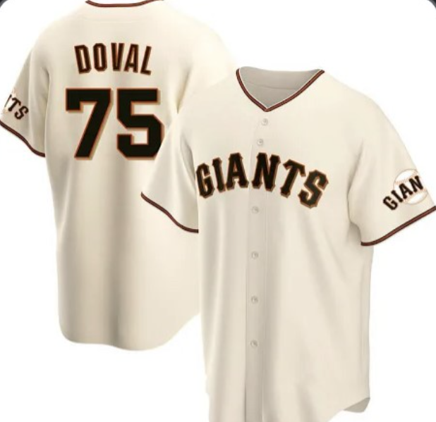 San Francisco Giants #75 Camilo Doval Cream HeidiMiller Home Jersey