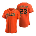 San Francisco Giants #23 Joc Pederson Orange HeidiMiller Flex Base Stitched Jersey