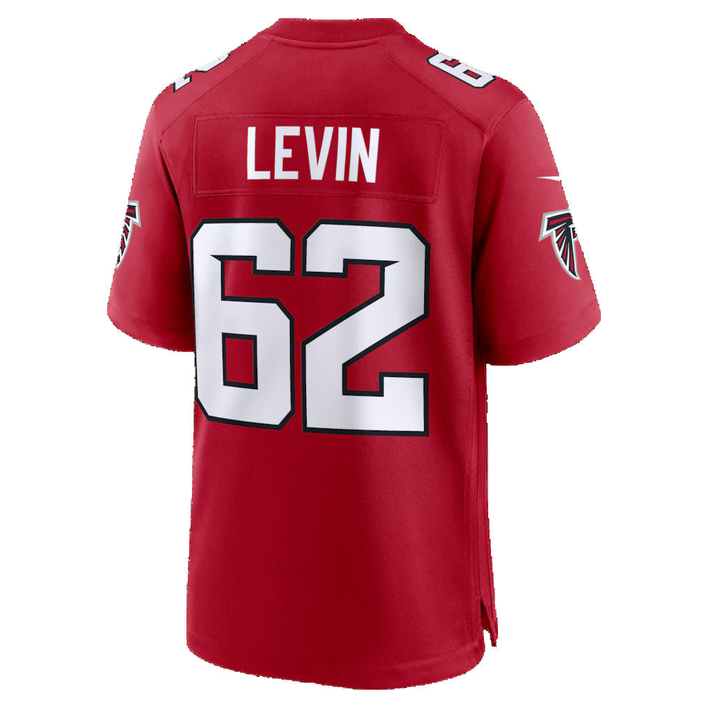 A.Falcons #62 Corey Levin Red HeidiMiller Team Game Jersey