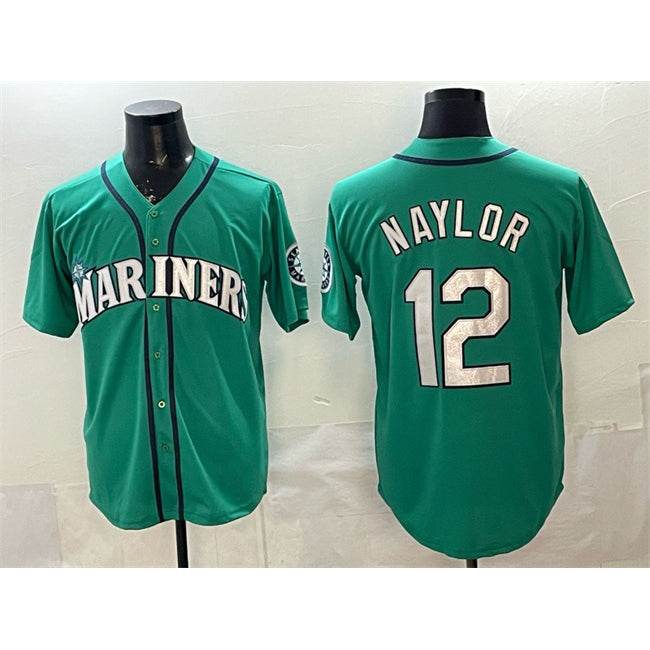 Seattle Mariners #12 Josh Naylor Aqua HeidiMiller Limited Stitched jersey